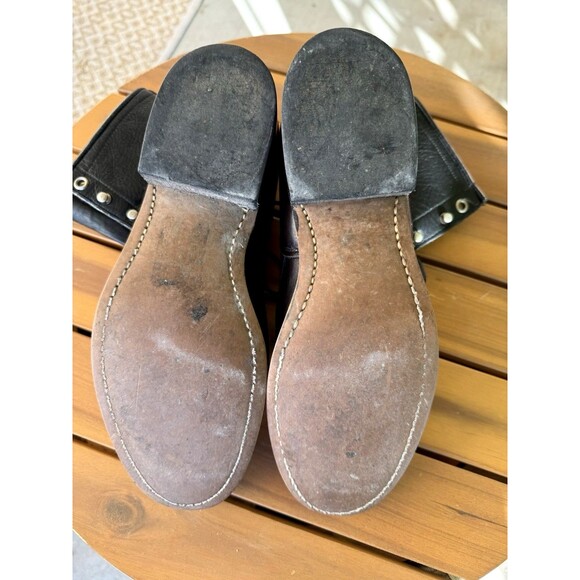 Laredo Two-Tone Leather Lace-Up Roper Boots 7.5D Men / Women 9 Made in USA - Picture 5 of 8